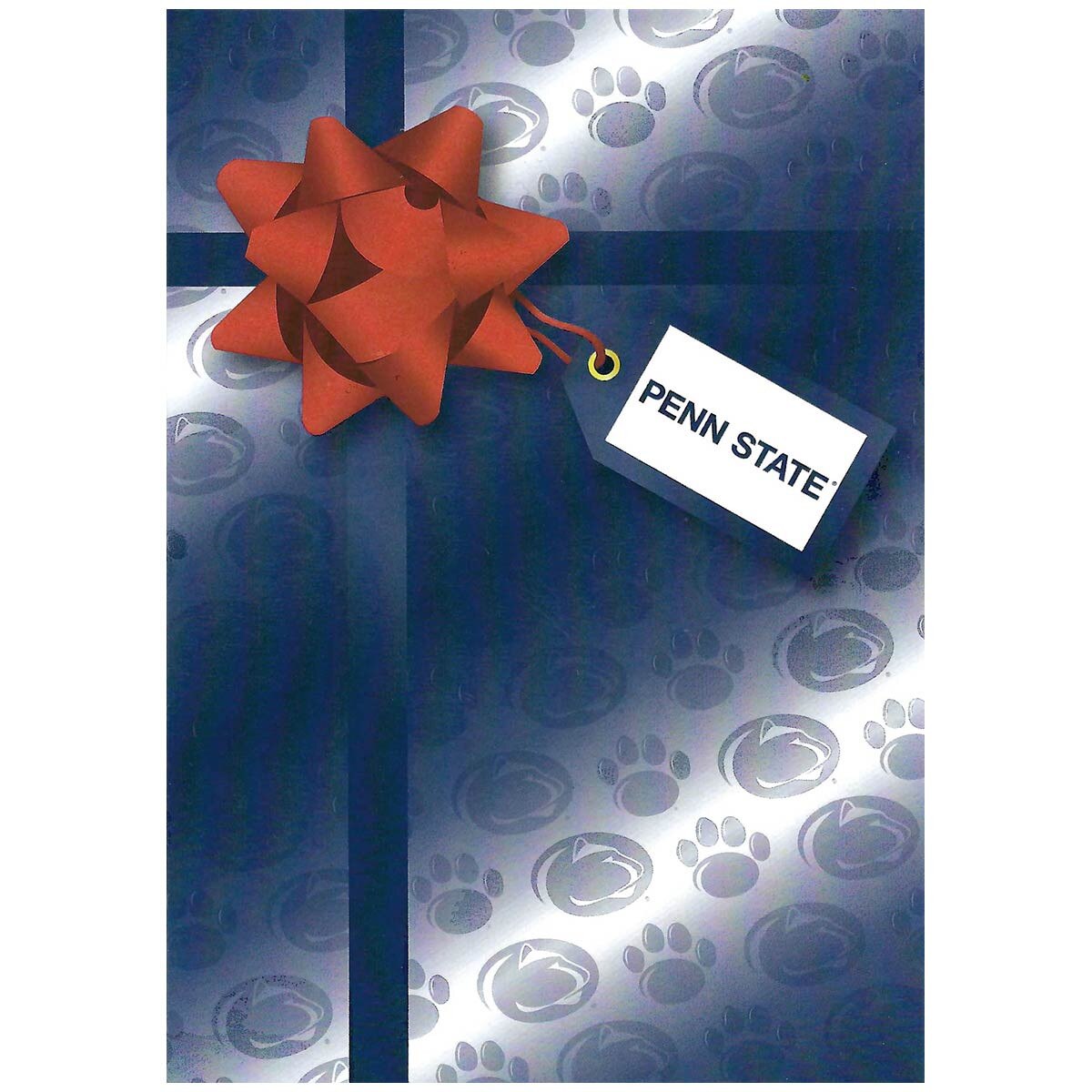 birthday card with bow and Penn State tag